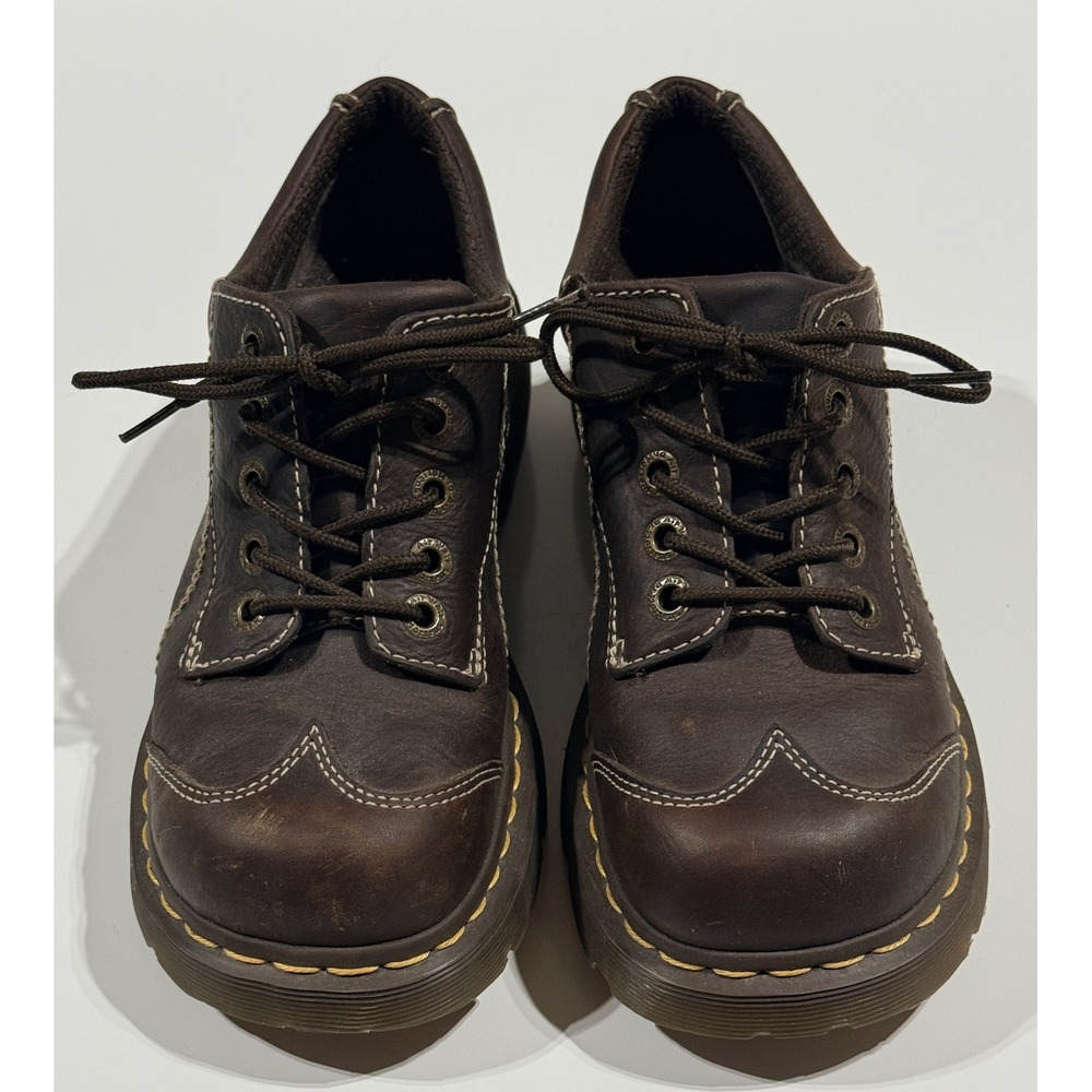DR MARTENS 12280 - VTG Oxfords Daisy Brown Leather Chunky Shoes - US W10 / M9